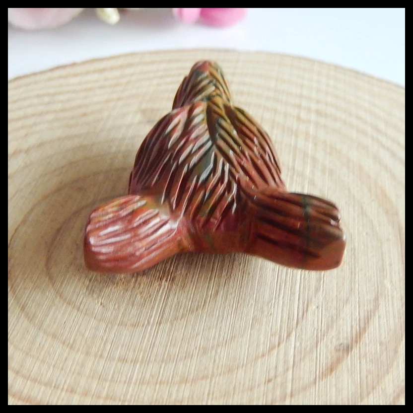 

Carved Multi-color Picasso Jasper Wolf Head Pendant,Semiprecious pendant jewelry,37x28x13mm,11.8g