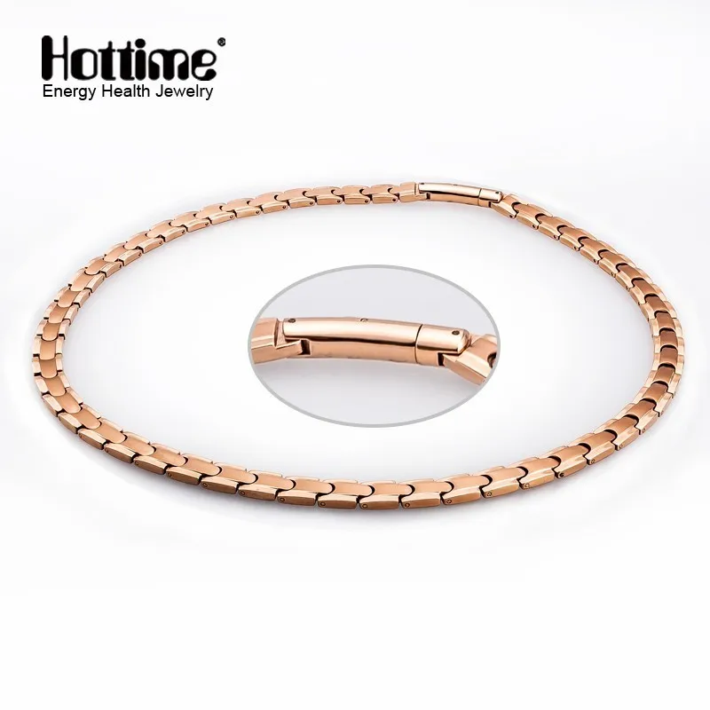 Hottime ожерелья-цепочки из чистого титана магнитное здоровье энергия уход модные свадебные модные ювелирные изделия ожерелья