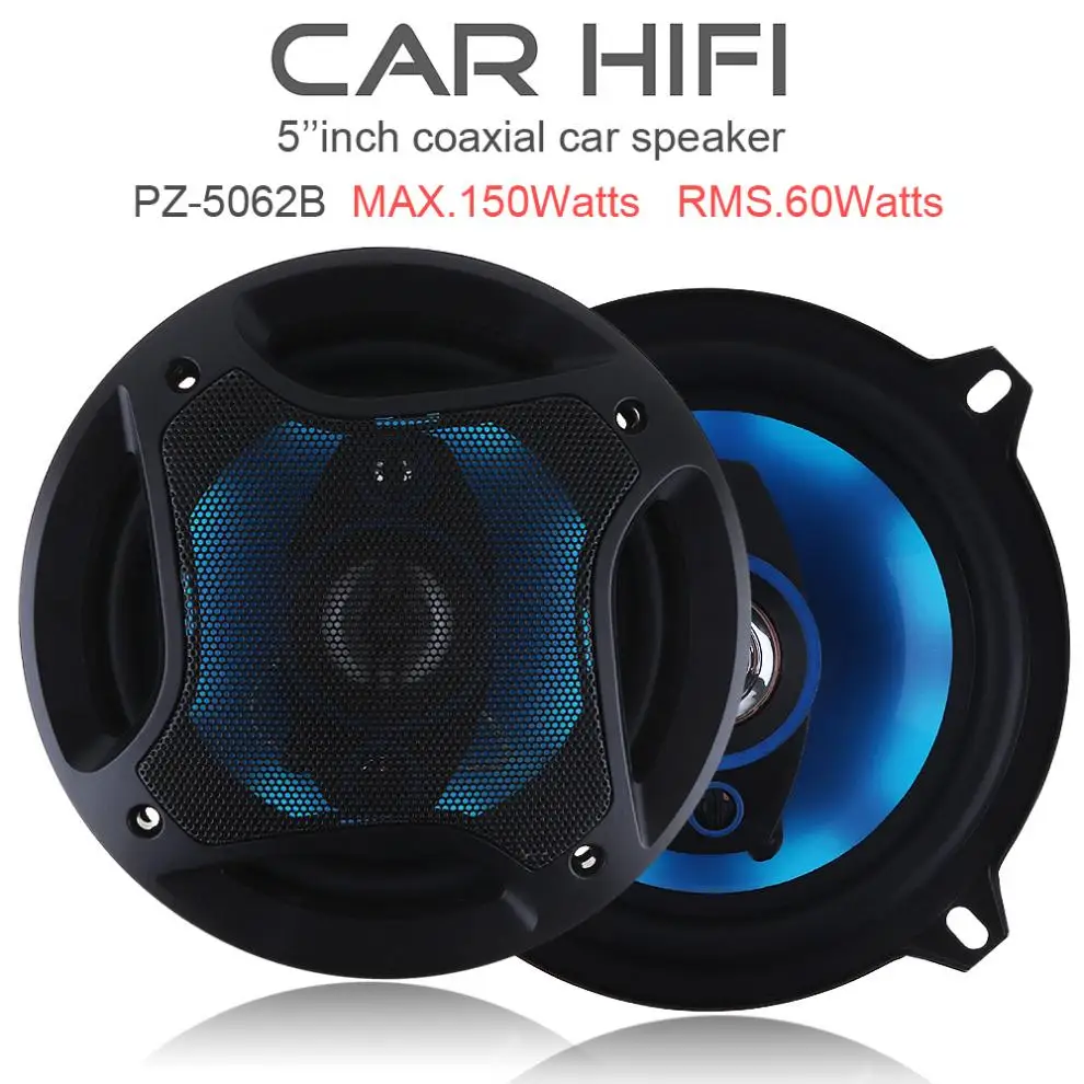 

2pcs! 5Inch 150W 3 Way Car Coaxial Horn Auto Audio Music Stereo Full Range Frequency Hifi Speakers Non-destructive Installation
