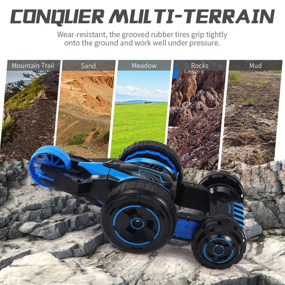 JJRC Q49 rc автомобиль Aikeer с одной кнопкой деформации флип крутой свет 360 градусов
