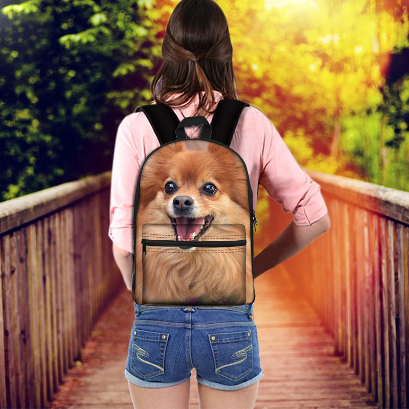 

Noisydesigns School Canvas Backpack Children Schoolbags Teenager Girl Backpack Laptop Daily Book Pack Westie Dog Mochila Escolar