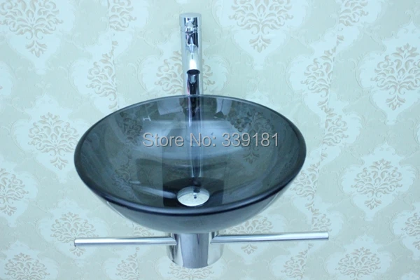 glass basin with stainless steel stand and faucet E-9 | Обустройство дома