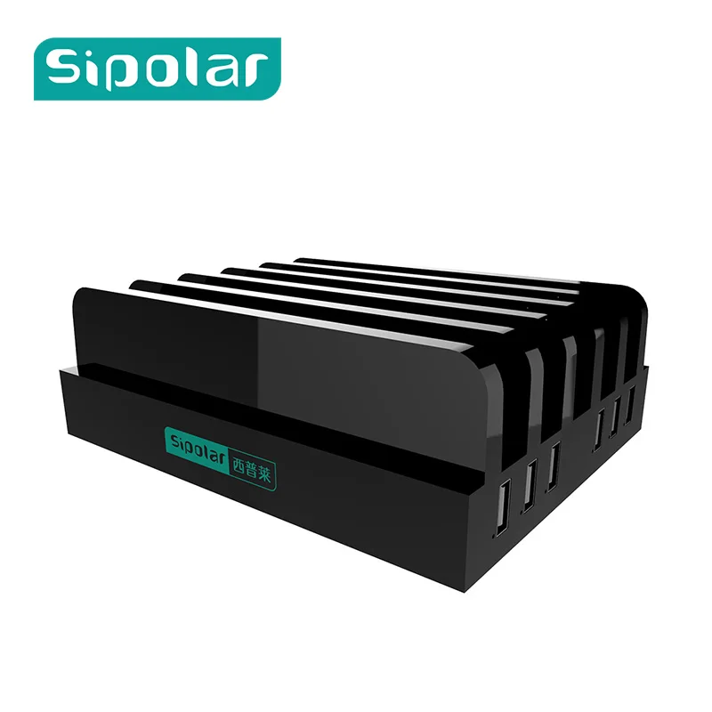 Sipolar 6 портовая зарядная док станция с 5 подставками для телефона/держателем