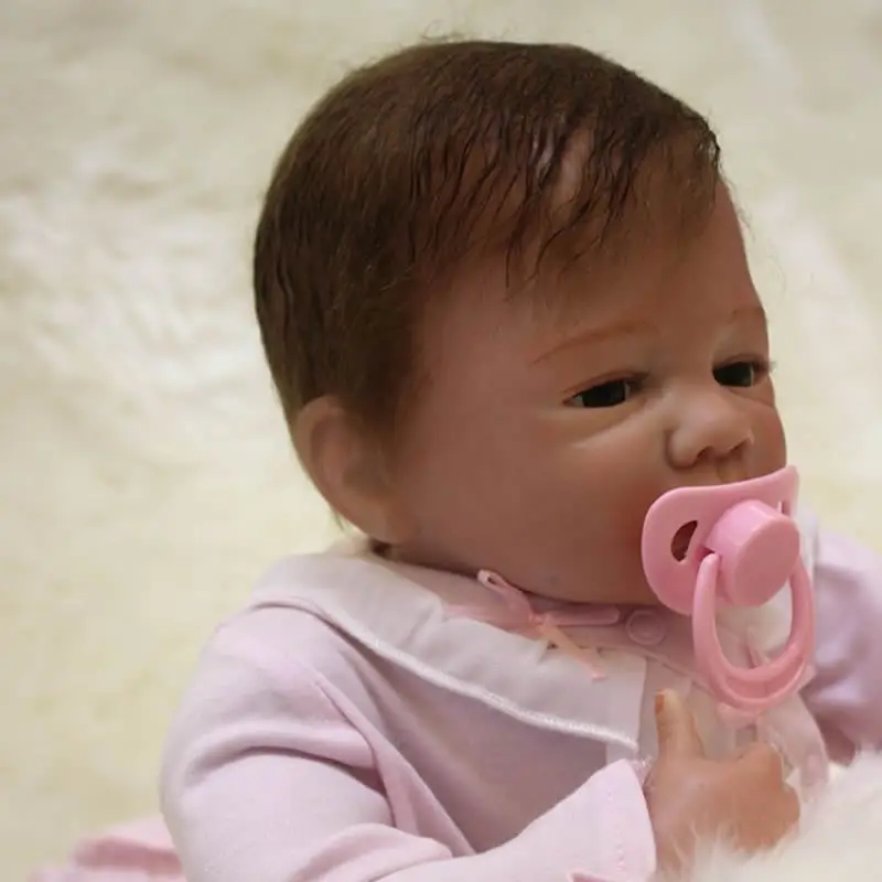 Настоящие этнические силиконовые куклы Reborn для маленьких девочек 50 см выглядит