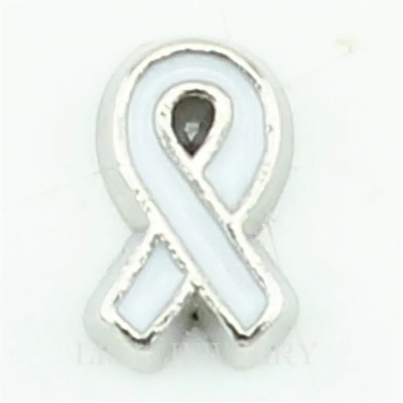 Новый дизайн 10 шт./лот Белая лента для рака молочной железы Плавающие Подвески