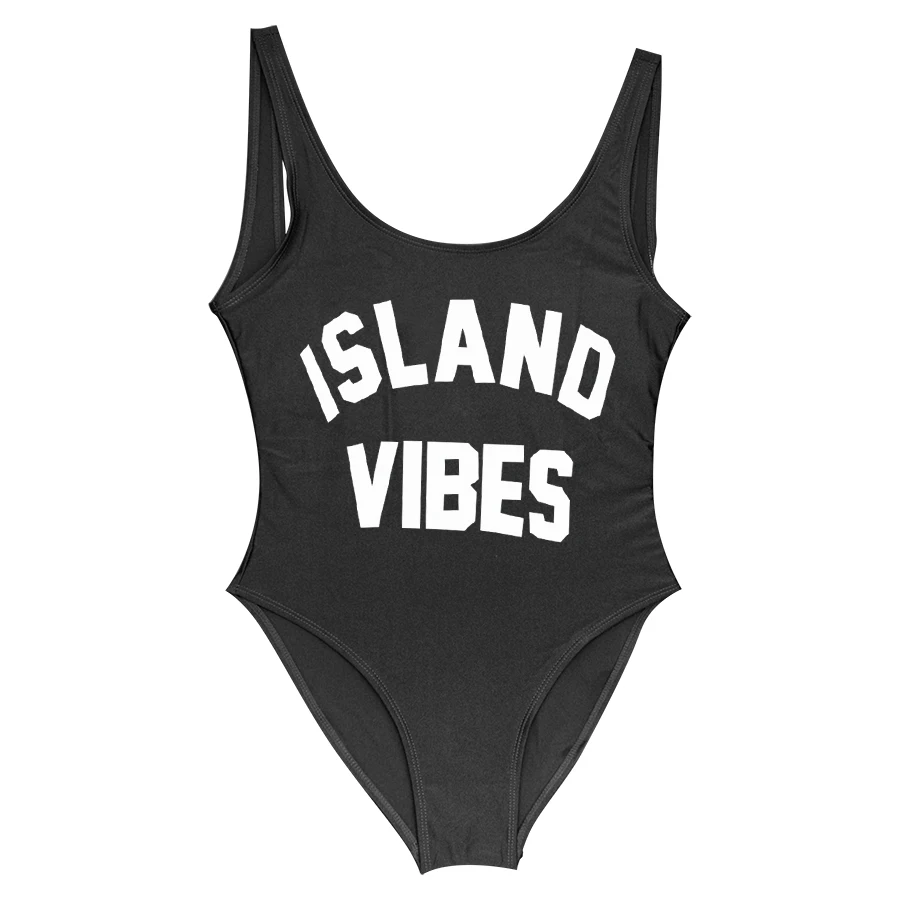 River ISLAND VIBES 2018 Плавание одежда Для женщин пикантные костюм Письмо сплошной
