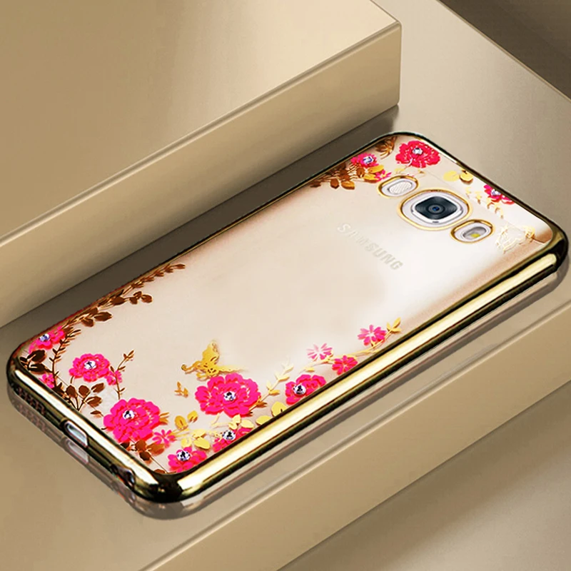 YueTuo etui чехол для Samsung Galaxy J7 2016 j710 прозрачный роскошный 3d телефона s задняя крышка