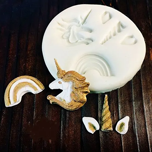 2 шт./компл. силиконовые формы для тиснения торта в виде волшебного единорога|baking