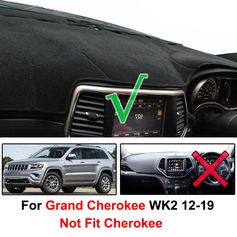 Коврик Xukey для приборной панели коврик Солнцезащитный ковер Jeep Grand Cherokee WK2 2012 2013 2014