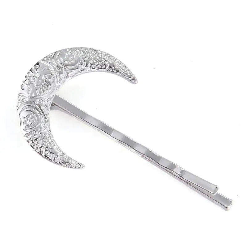 Женская винтажная волнистая заколка для волос в форме полумесяца заколки из