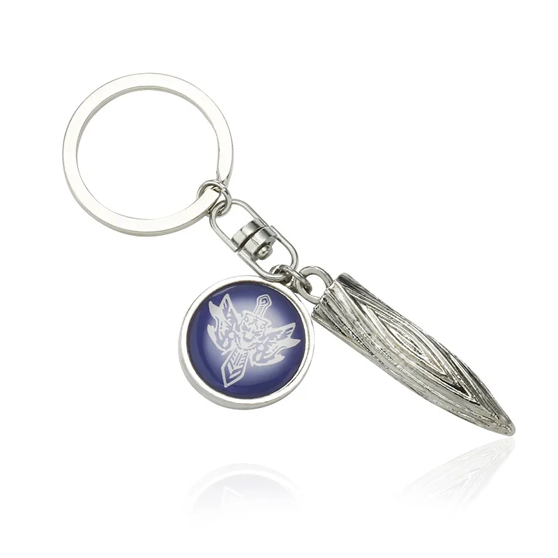 Special Designed Blue Engraved Medal Threaded Bullet Pendant Silver Plated Key Chains For Women | Украшения и аксессуары