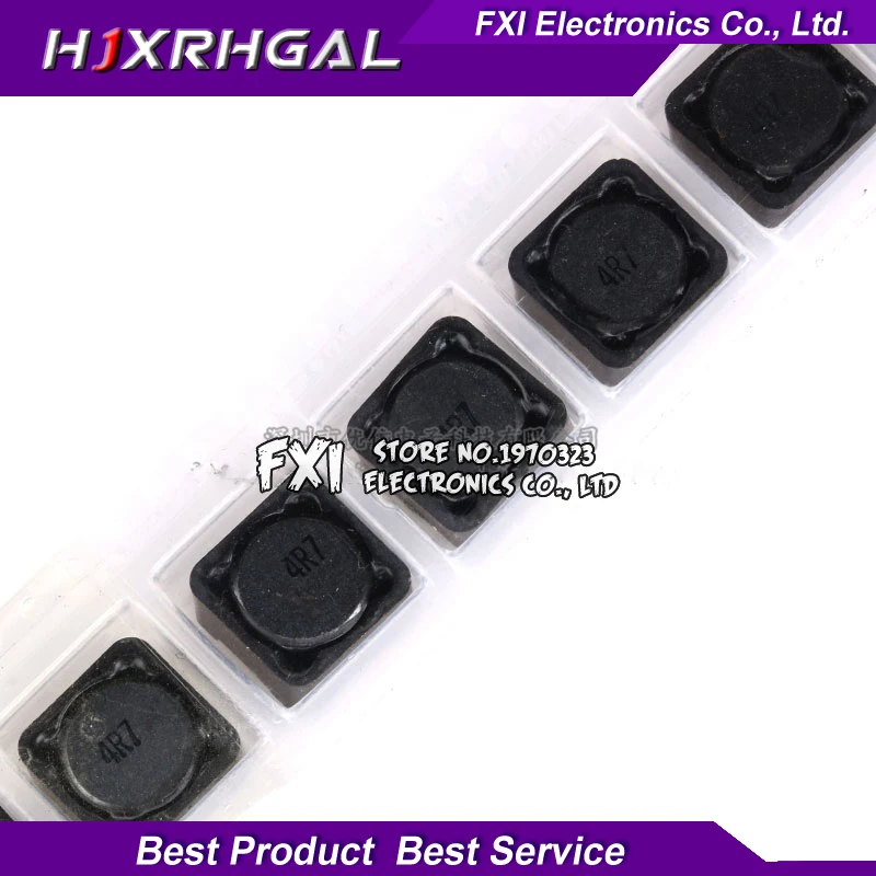10 шт. CD127 CDRH127R 12x12x7 мм 4.7uH (4R7) экранированная Катушка Индуктивности SMD адаптера