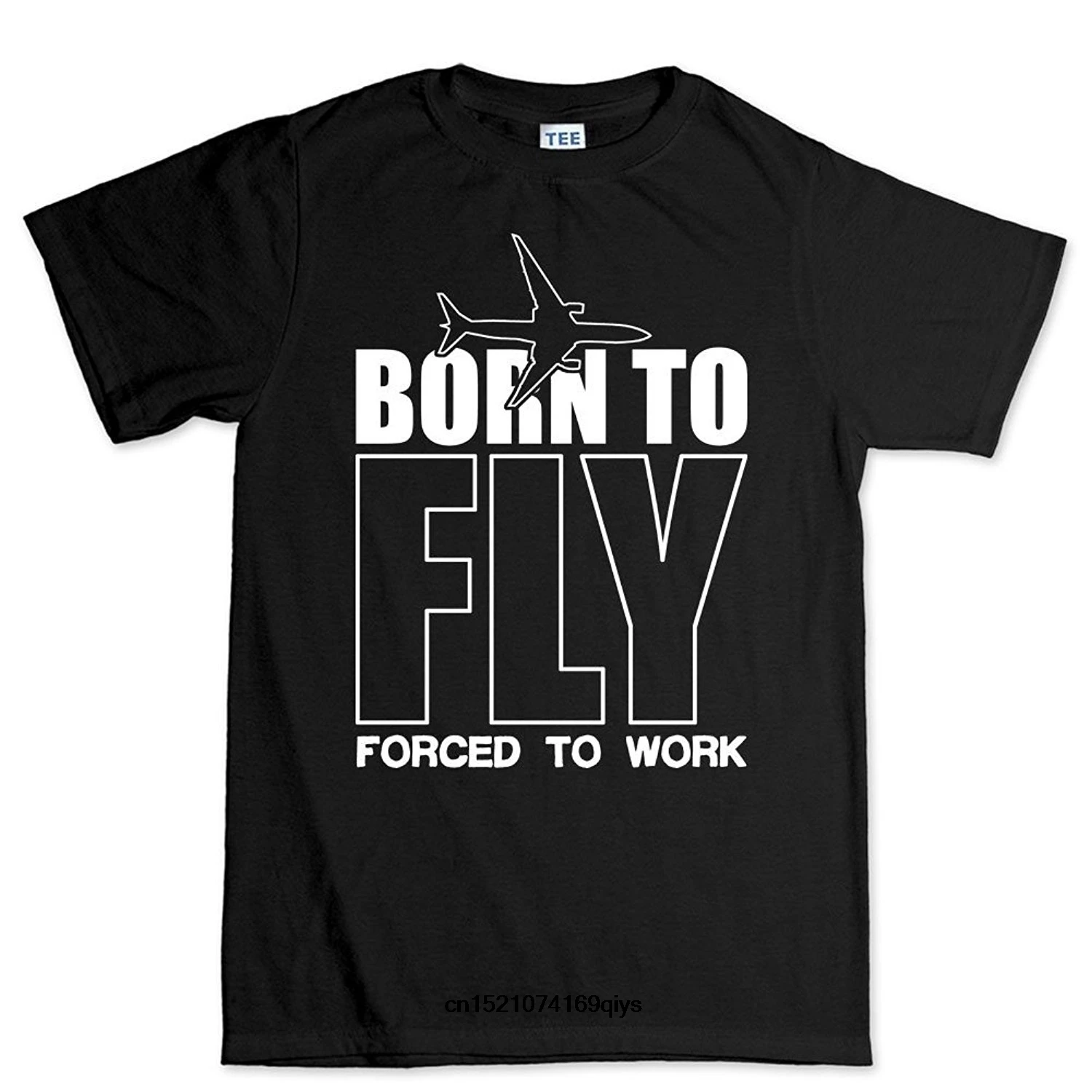 Men T shirt Born To Fly Funny Flying Airplane Travel Shirt Tee funny t-shirt novelty tshirt women | Мужская одежда
