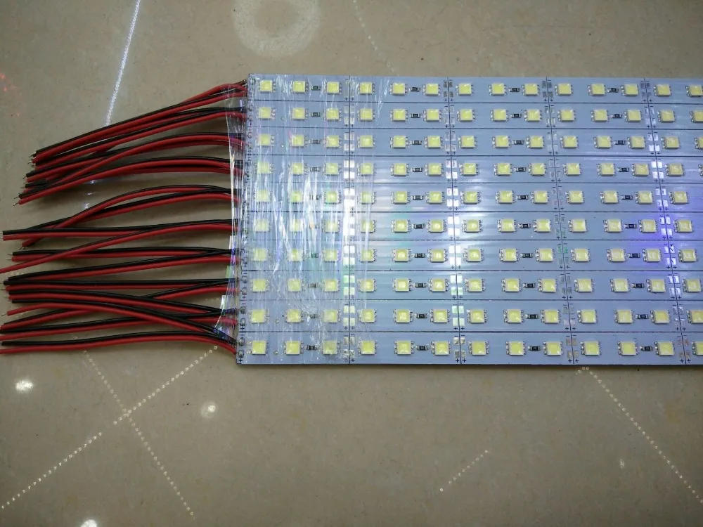 Светодиодная жесткая лента SMD5050 10 шт. * 50 см 5050 свет оптовая продажа с завода 12 В