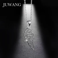 juwang cute angle wing feather neckalces pendants for women girl rose goldgoldsilver color necklace jewelry gift