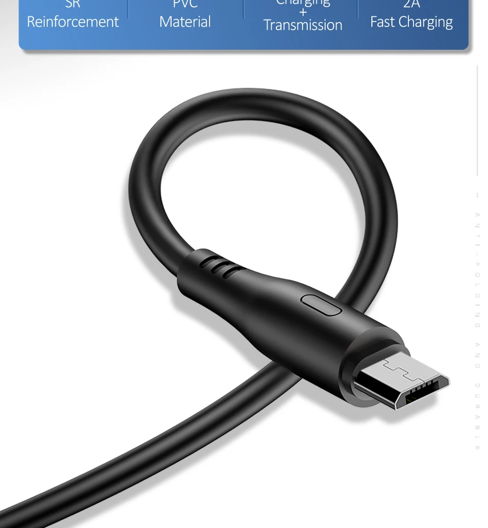 Micro USB кабель для Xiaomi Redmi Note huawei зарядное устройство для мобильного телефона USAMS 2A кабель передачи данных для быстрой зарядки для Android MicroUSB шнур