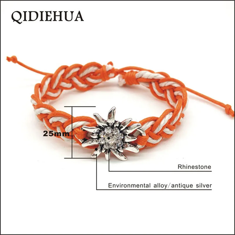 Новые стили браслет Edelweiss счастливая дружба цветок Boho ручной работы многоцветный