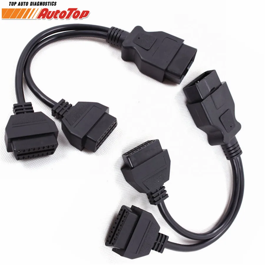 Лучший диагностический кабель OBD 2 ODB2 1-2 16 Pin 1 штекер на гнездо Y Удлинительный OBD2