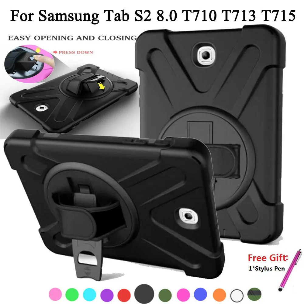 Сверхмощный силиконовый чехол для Samsung Galaxy Tab S2 8 0 SM T710 T713 T715 T719 ударопрочный