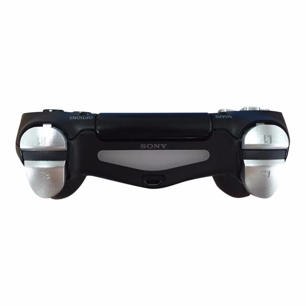Aluminum alloy metal L2 R2 trigger &amp L1 R1 buttons for Sony PS4 Black |