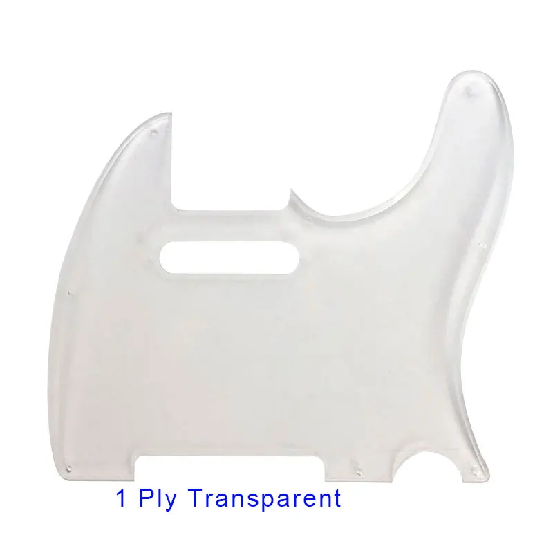 1Ply Transparent Запчасти для гитары Pleroo-для стандарта США, 8 винтовых отверстий, 62 года, Tele Telecaster, гитарная накладка, царапина, Многоцветный выбор - Цвет: 1Ply Transparent