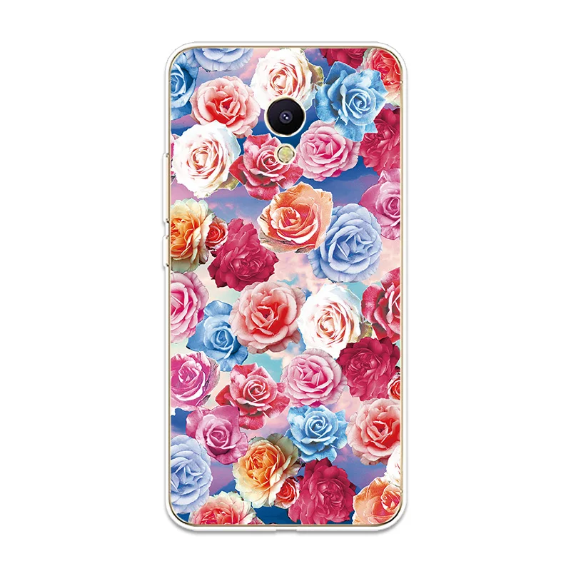 Beautiful Flowers Patterned Silicone Phone Case Couqe Fundas For Meizu M3 M5 M6 NTOE M3S M5S M5C M6S M6T Shell Soft Cover |