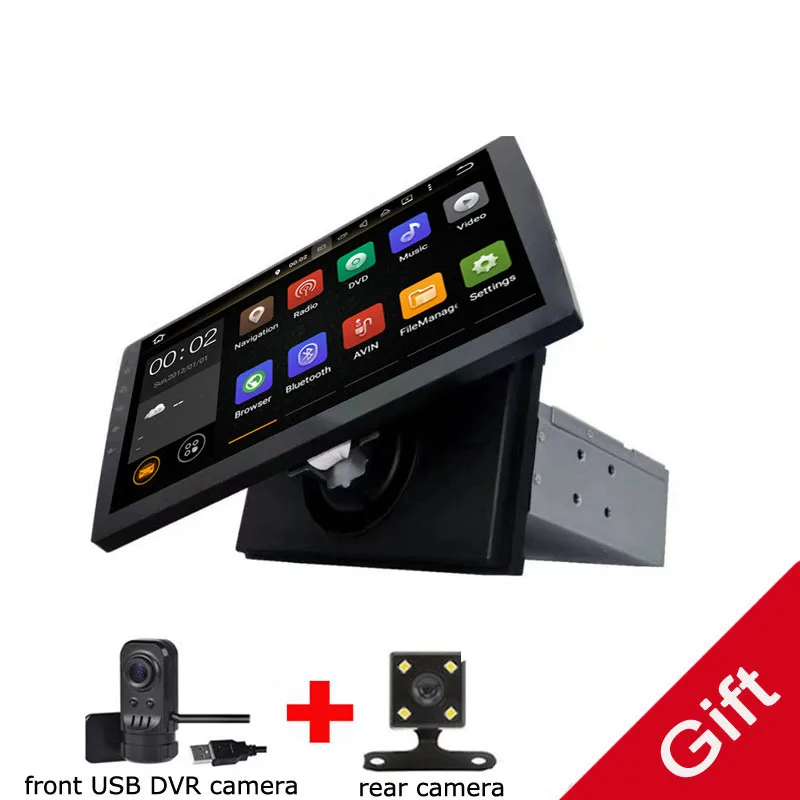 Универсальный автомобильный DVD плеер 1 din Android 8 0 Восьмиядерный GPS Wifi BT Радио сеть