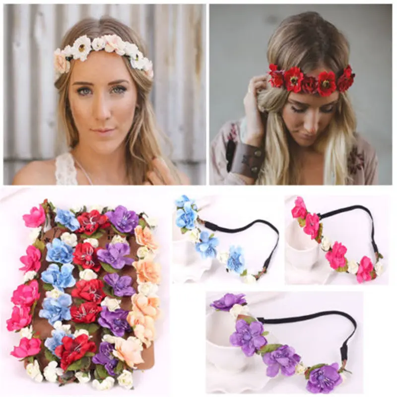 Женский свадебный венок ручной работы с цветочной короной головной убор 8 видов
