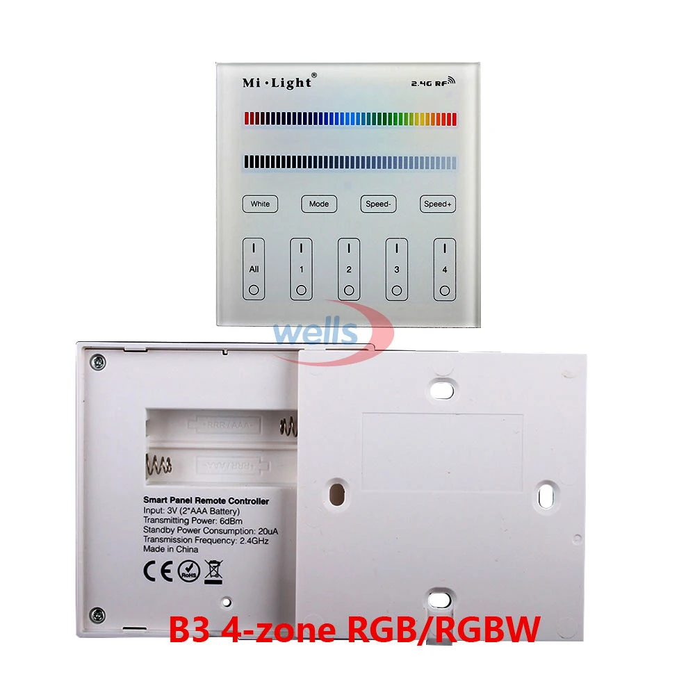 Miboxer B1/B2/B3/B4 2 4G 4 зонная умная сенсорная панель светодиодный регулятор яркости для