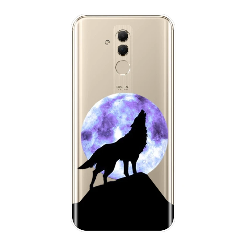 Силиконовый чехол для телефона Huawei Mate 20 10 9 Lite крутой волк животное мягкая мужская