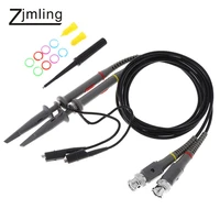 2pcs oscilloscope probe kit 20mhz 200 600v scope clip test probe cable 1x 10x switchable for electronic measuring instruments