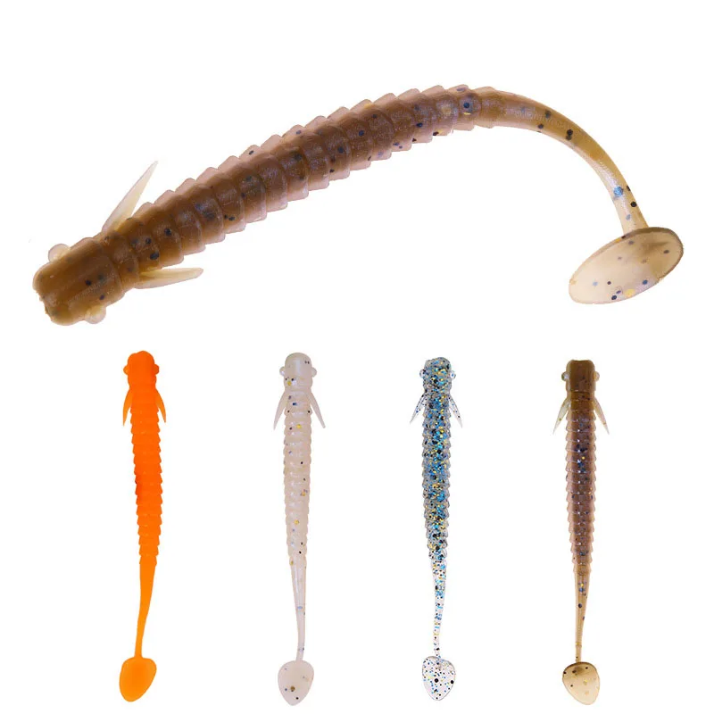 

News 8Pcs/lot Tail Soft Bait Silicone Lures Worm 7.5cm 2g Fishing Lures Attractive loach Wobbler Jig Swivel Bass Fishing Tackle