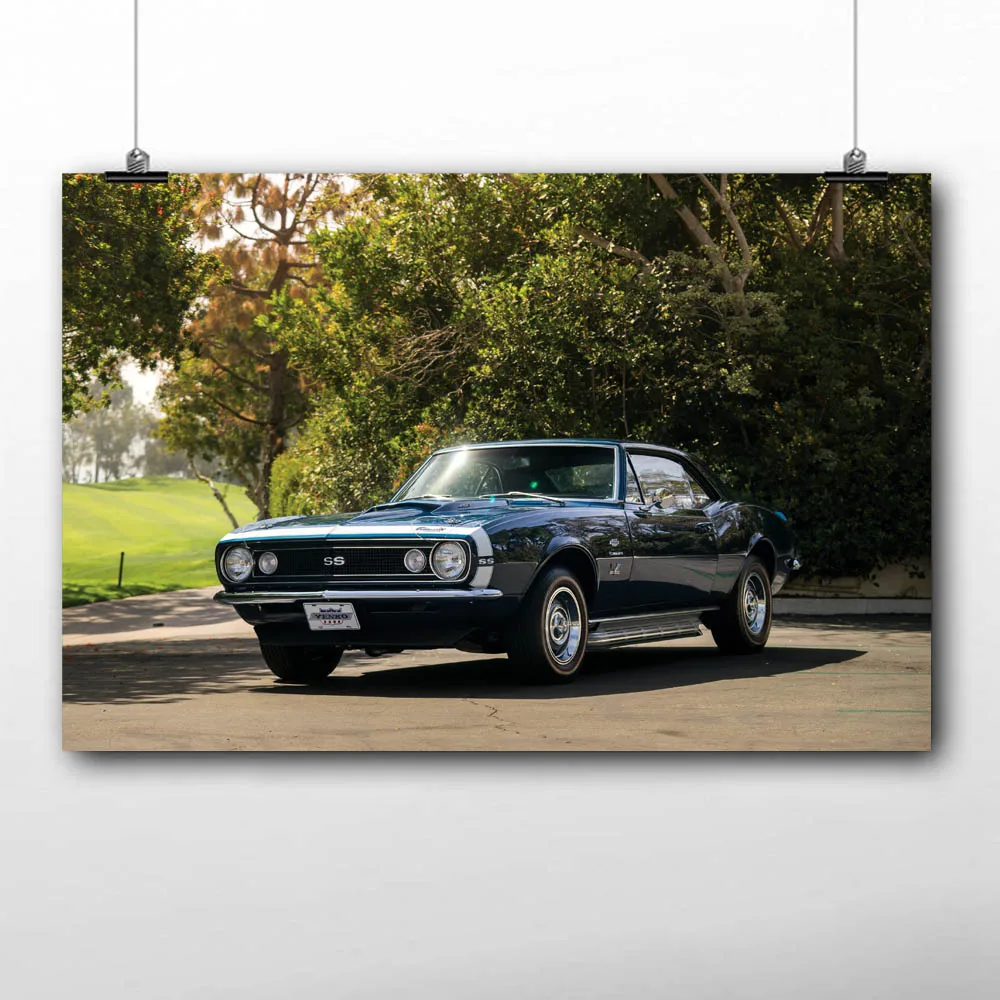 Винтажные классические автомобильные постеры Camaro Современная Настенная картина