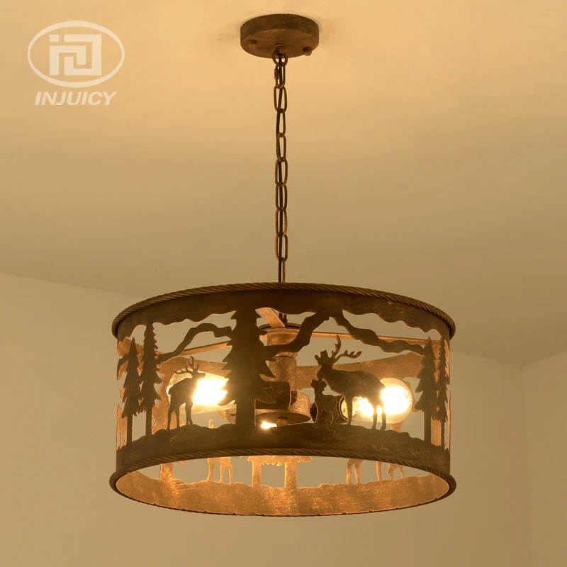 Скандинавская ретро люстра в стиле лофт потолочная лампа индастриал для бара