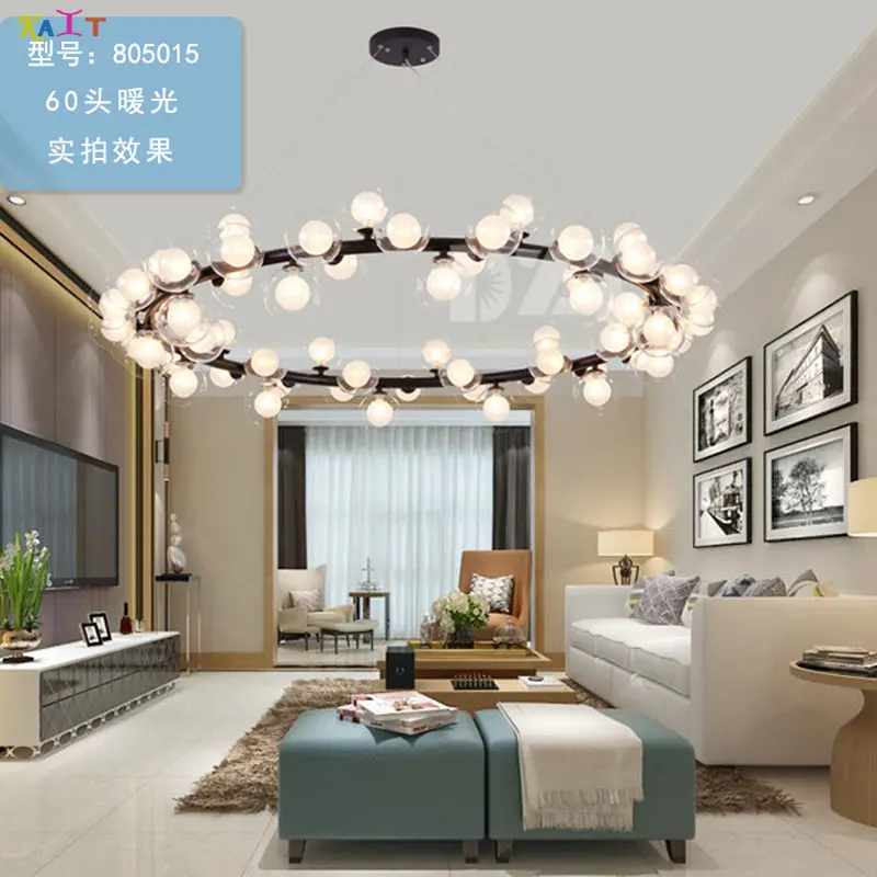 Стеклянные подвесные лампы с пузырьками волшебные бобы современные