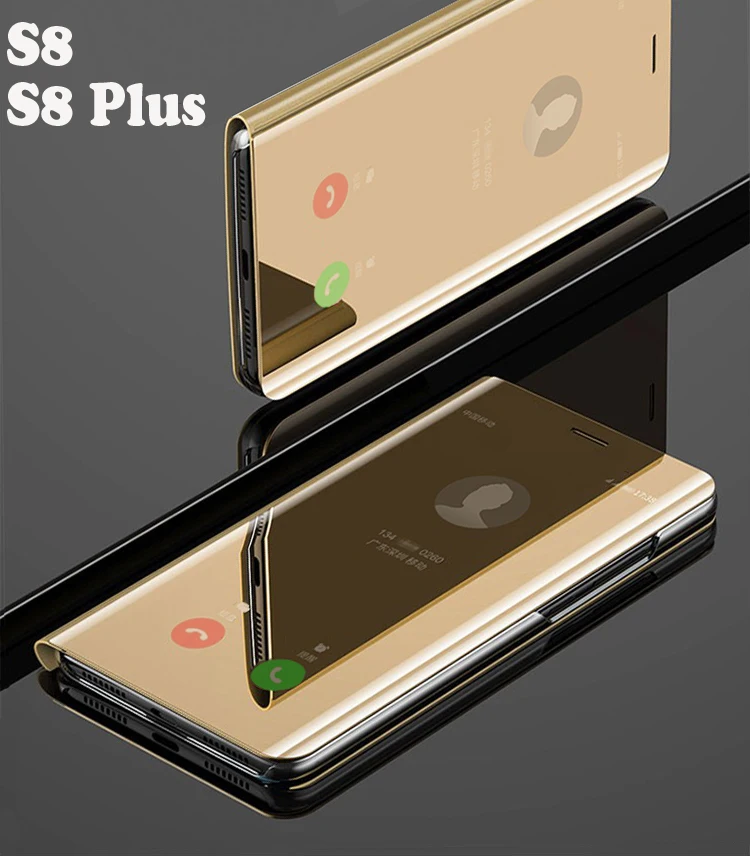 Откидной Чехол для телефона с умным зеркалом чехол Samsung galaxy S8 Plus S 8 S8Plus жесткий