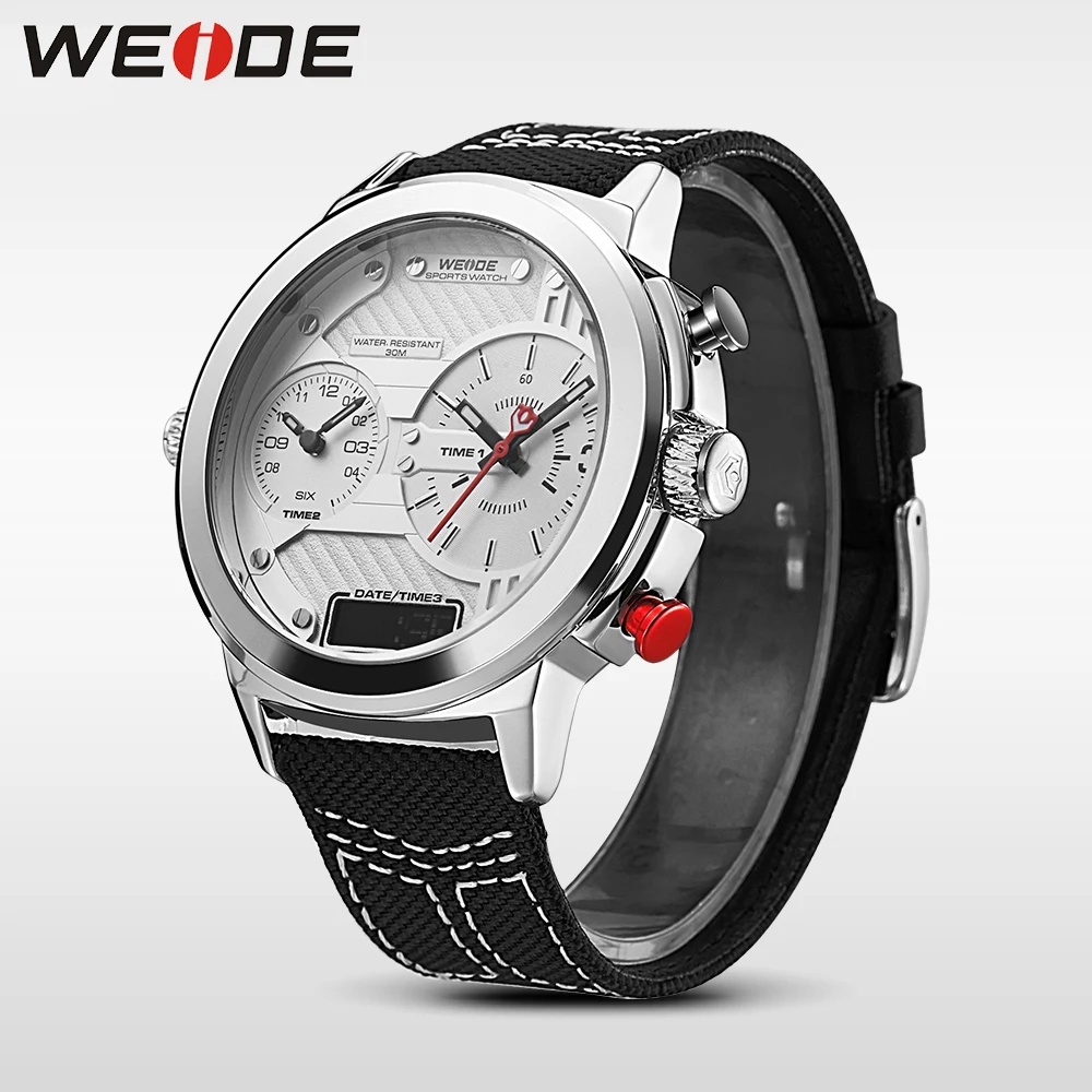 WEIDE Подлинная люксовый бренд мужской нейлоновый ремешок Спортивные цифровые