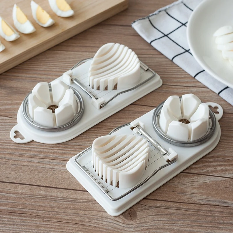 

Multifunctional Egg Slicer Sectioner Cutter Mold Practical Non-stick Stainless Steel Preserved Egg Dividers Splitter Gadgets
