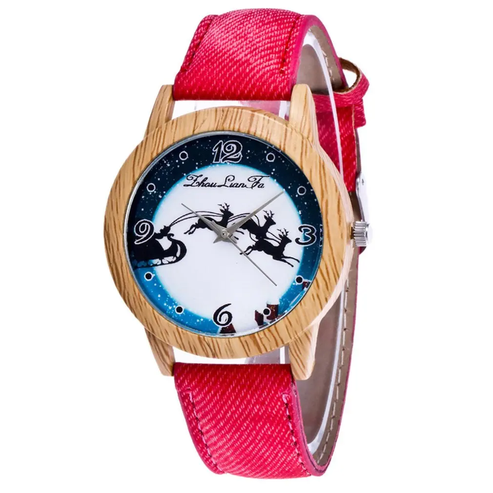 Women Watch Wooden Quartz Leather Strap Fashion Design Pattern Modern Dial Wrist B1 | Наручные часы