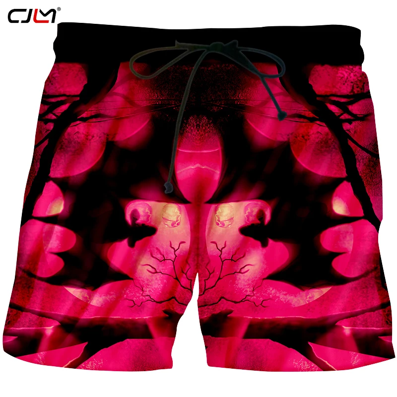 

CJLM Man Halloween 3D Printed Animal Shorts Creative Moon And Bat Men's Clothing Gothic Large Size Wholesale 5XL