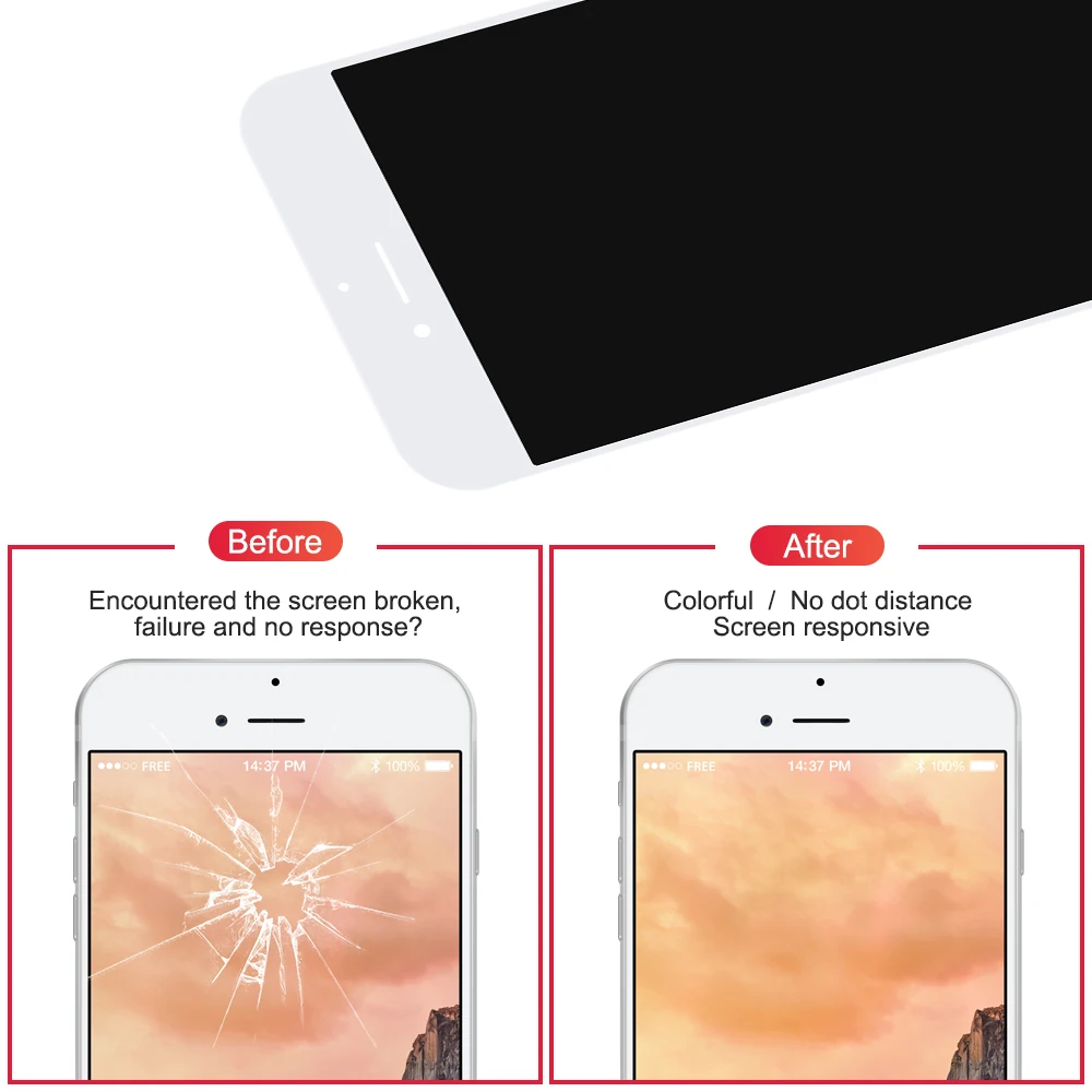 ЖК дисплей класса AAA +++ для iphone 6 с дигитайзером в сборе без битых пикселей