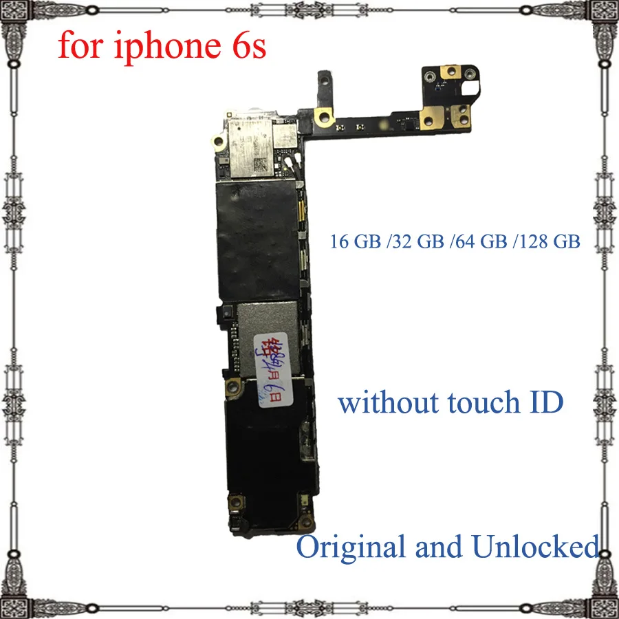 

Материнская плата для iphone 6s 16 ГБ 32 ГБ 64 Гб 128 ГБ чистый icloud без отпечатков пальцев оригинальная разблокированная для iphone 6s логическая плата