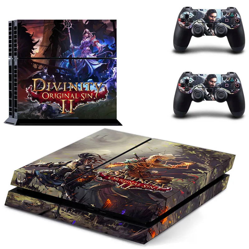 Виниловая наклейка Divinity для консоли Sony Playstation 4 и 2 контроллеров PS4 | Электроника