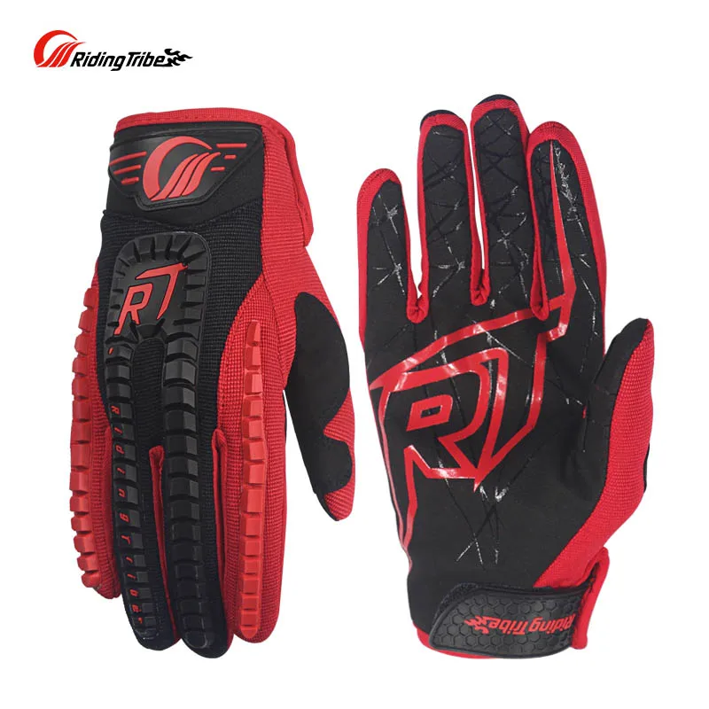 

Genuine Riding Tribe Motorcycle Racing Gloves Summer Downhill DH Motocross Motorbike Glove Luvas Guantes Shockproof Touchscreen