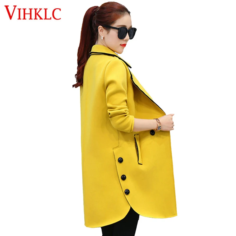 Весенне-осенний высококачественный Женский Хлопковый тренч корейское тонкое