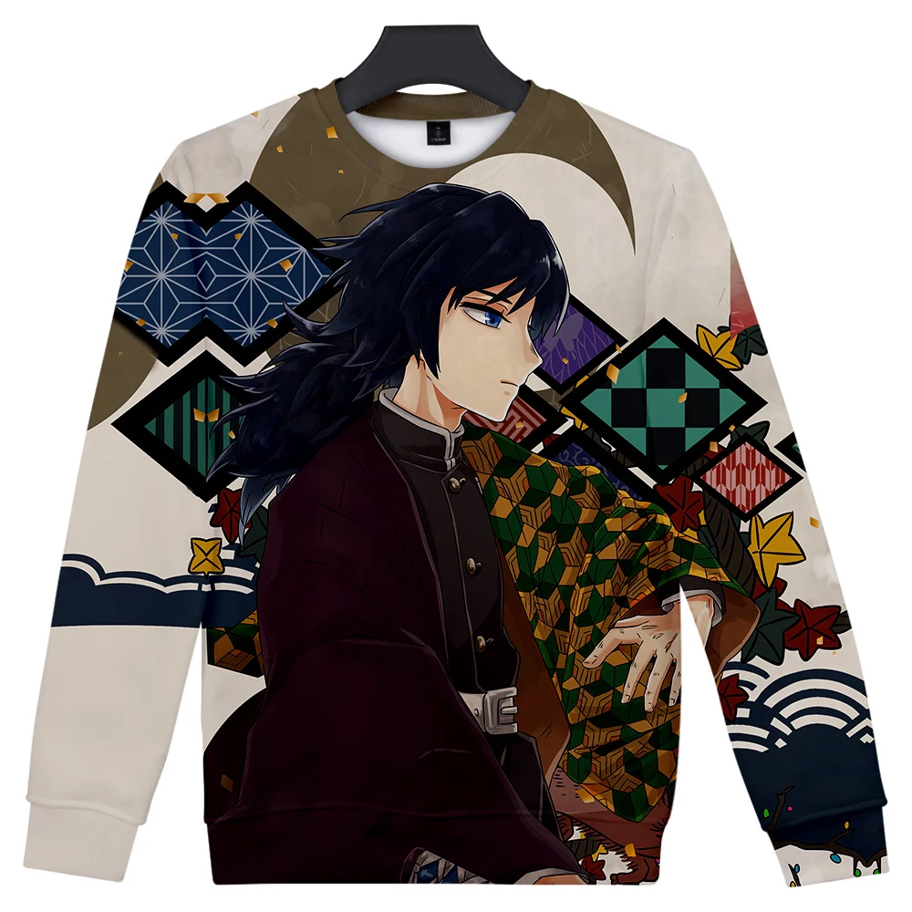Свитшот с длинным рукавом для мужчин и женщин аниме рассекающий демонов модная