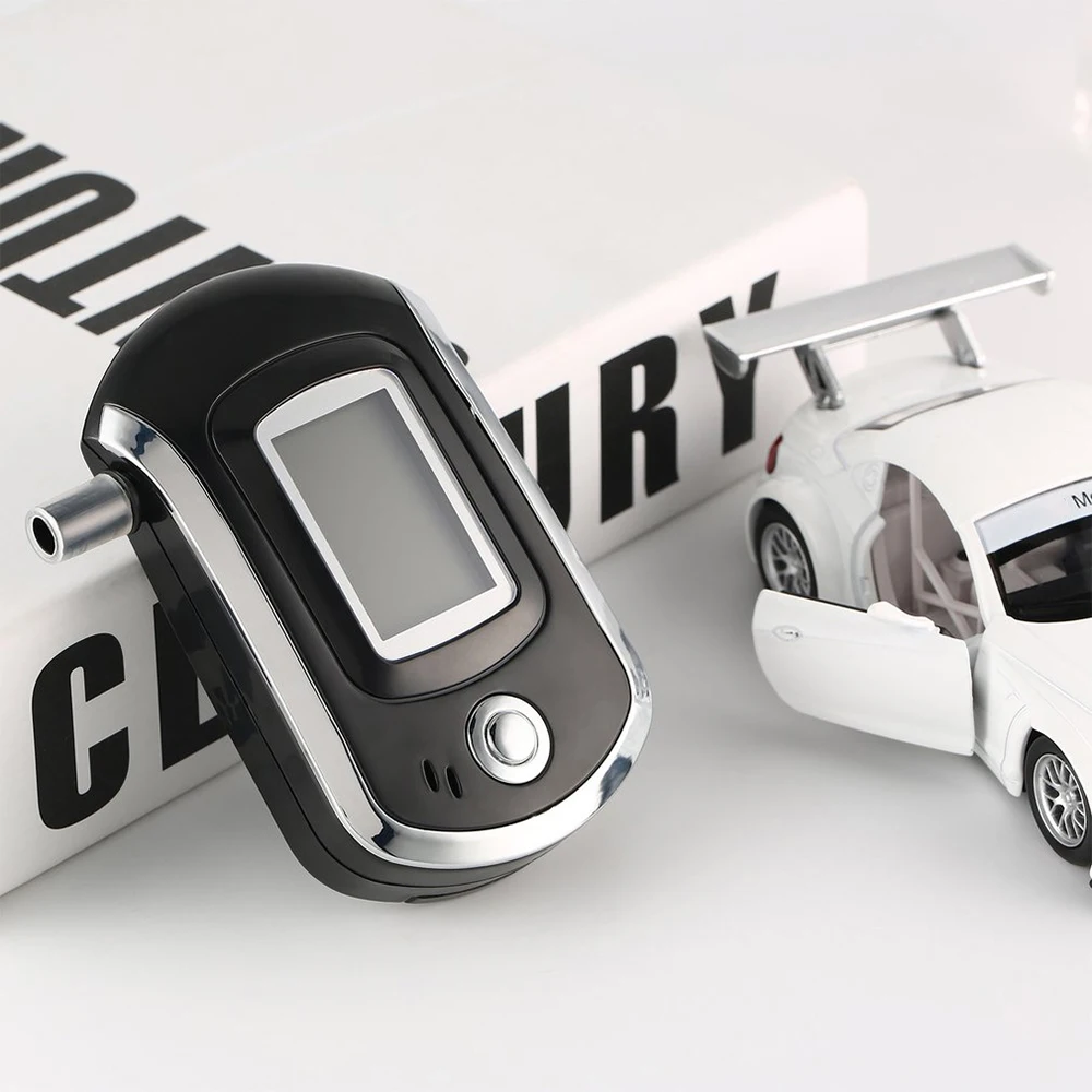 Профессиональный цифровой алкотестер с ЖК-дисплеем и 20 мундштуками AT6000 |