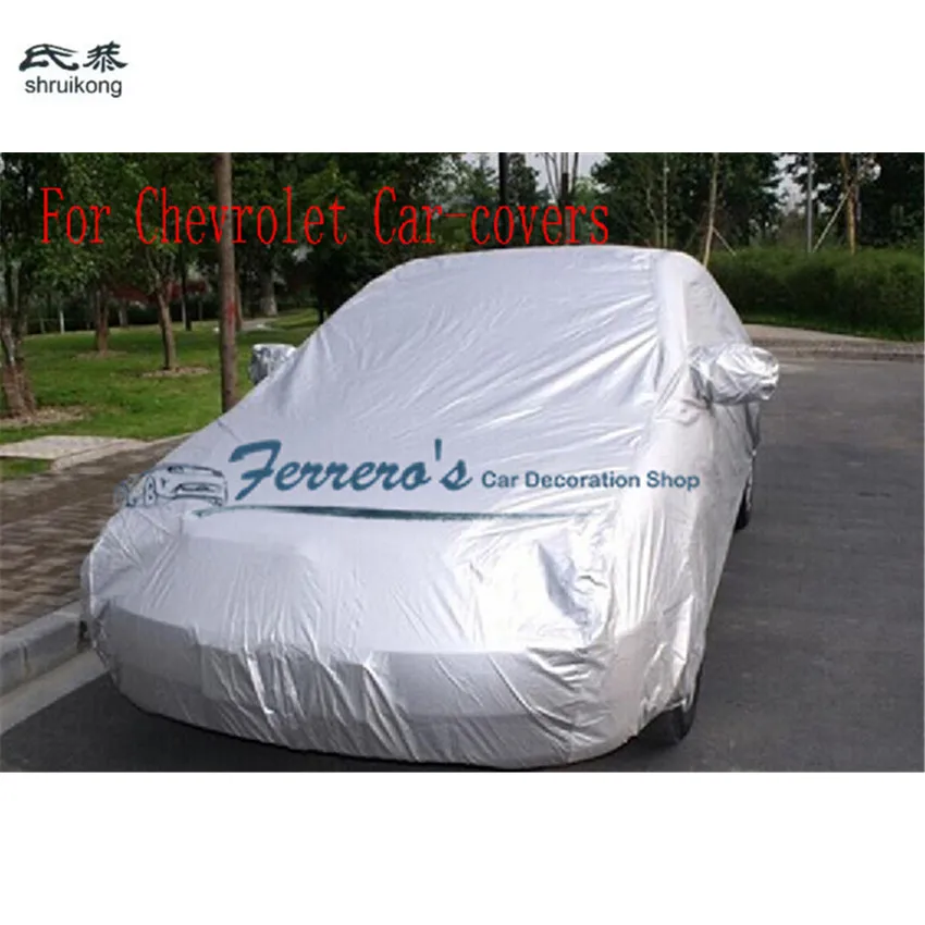

Car-covers Waterproof Sun UV Dust Rain Resistant Protection Gray for Chevrolet CRUZE Malibu Sail AVEO TRAX Captiva Camaro