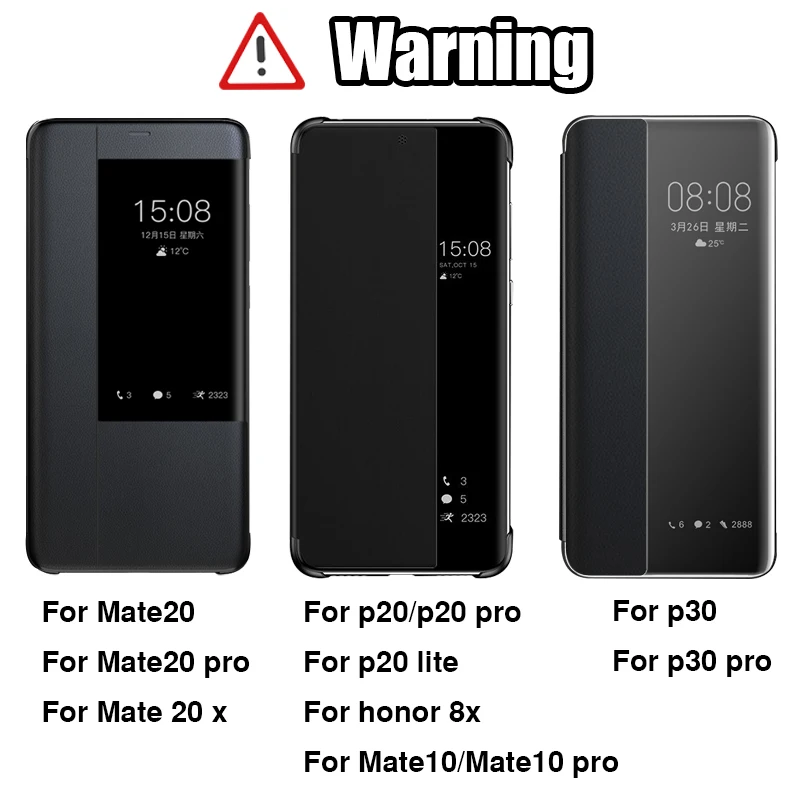 Luxury Leather Flip Phone Case Cover The For Huawei P30 P20 Lite Shockproof Pro Honor 8x Smart View |