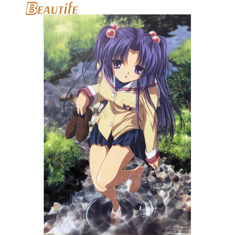 Постер Clannad на заказ украшение для дома модный настенный постер из шелковой ткани